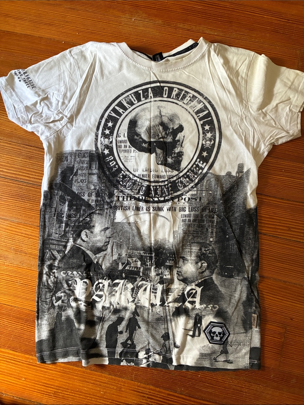 Yakuza Graphic Print White T-Shirt